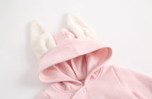 Load image into Gallery viewer, Coco rabbit pink fleece baby bodysuit - Milki Rabbit