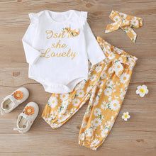 Load image into Gallery viewer, Isn't she lovely baby romper set with daisy printing - Milki Rabbit