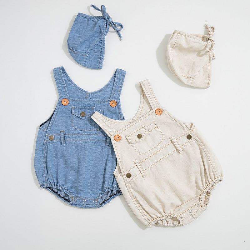 Nick Denim Romper 2 Color Option